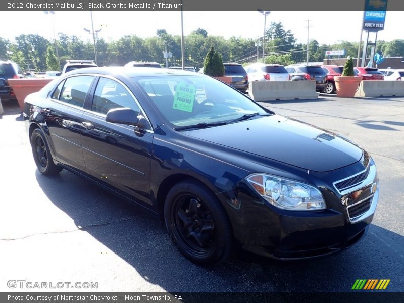 Black Granite Metallic / Titanium 2012 Chevrolet Malibu LS