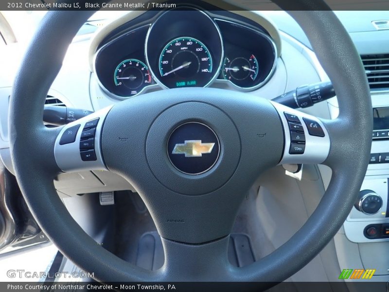 Black Granite Metallic / Titanium 2012 Chevrolet Malibu LS