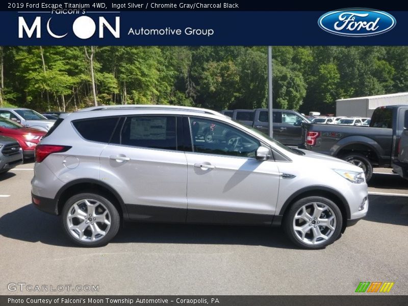 Ingot Silver / Chromite Gray/Charcoal Black 2019 Ford Escape Titanium 4WD