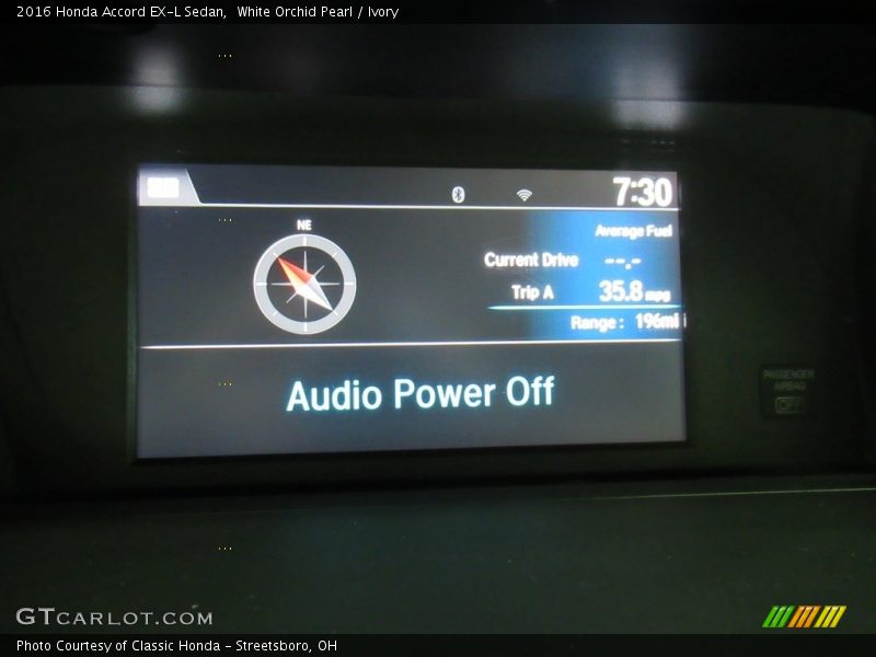 White Orchid Pearl / Ivory 2016 Honda Accord EX-L Sedan
