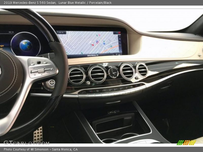 Lunar Blue Metallic / Porcelain/Black 2019 Mercedes-Benz S 560 Sedan