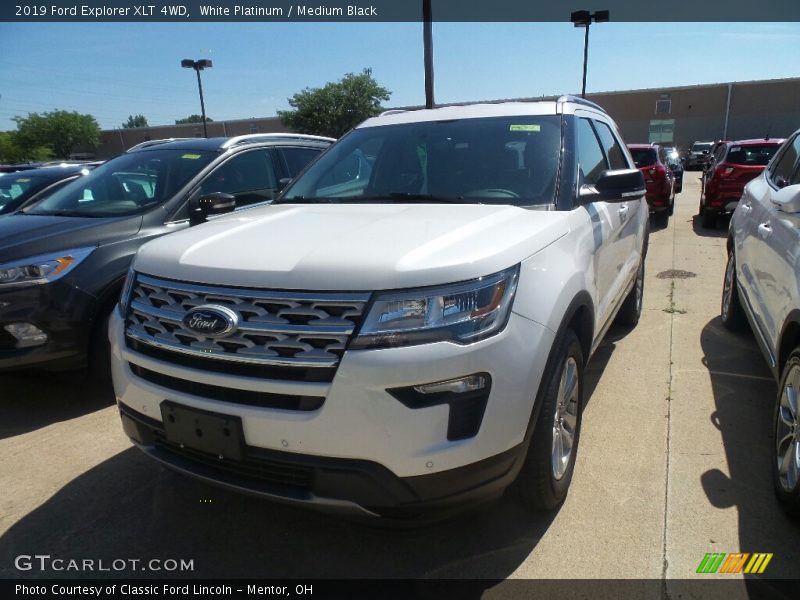 White Platinum / Medium Black 2019 Ford Explorer XLT 4WD