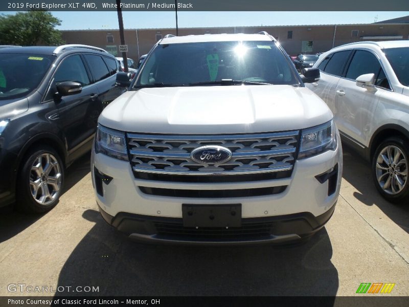 White Platinum / Medium Black 2019 Ford Explorer XLT 4WD