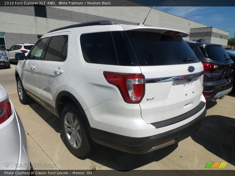 White Platinum / Medium Black 2019 Ford Explorer XLT 4WD