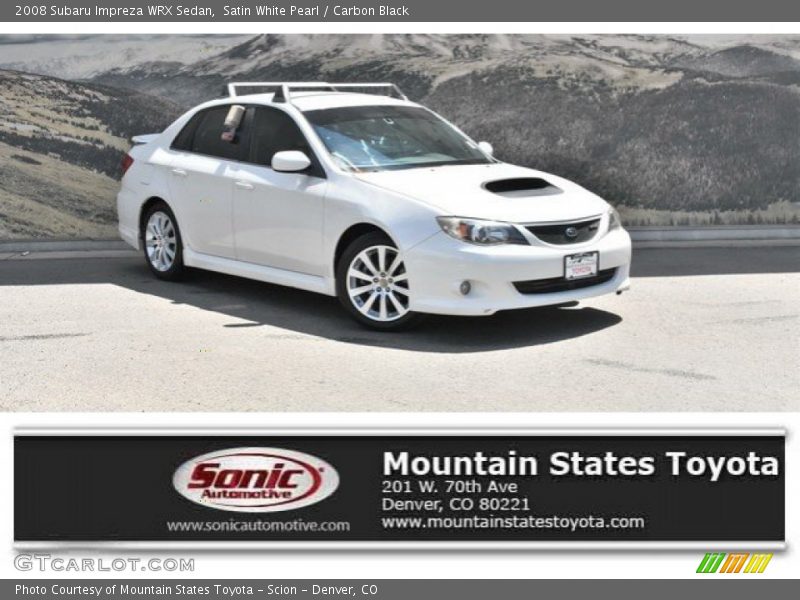 Satin White Pearl / Carbon Black 2008 Subaru Impreza WRX Sedan