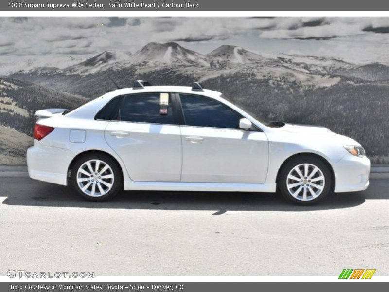 Satin White Pearl / Carbon Black 2008 Subaru Impreza WRX Sedan