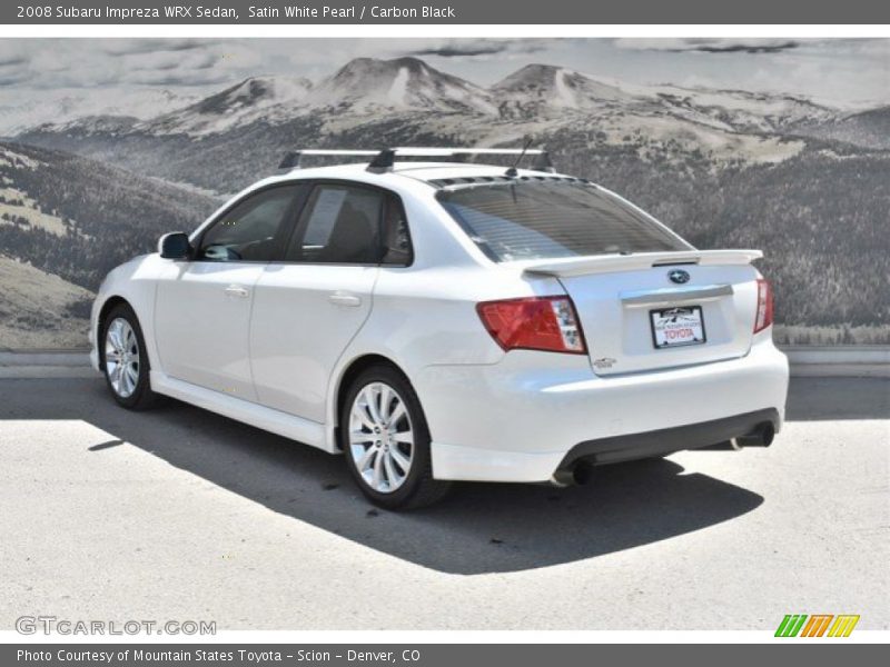 Satin White Pearl / Carbon Black 2008 Subaru Impreza WRX Sedan