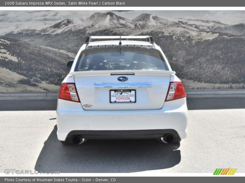 Satin White Pearl / Carbon Black 2008 Subaru Impreza WRX Sedan