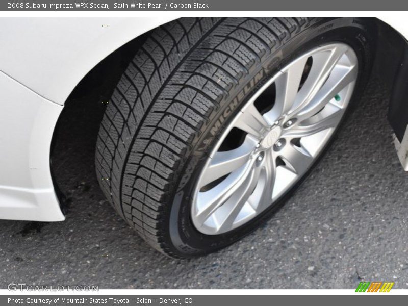Satin White Pearl / Carbon Black 2008 Subaru Impreza WRX Sedan