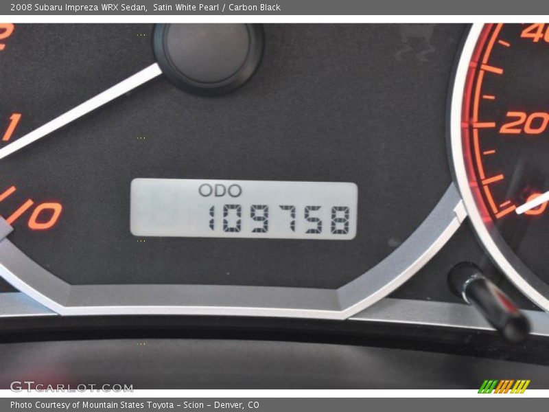 Satin White Pearl / Carbon Black 2008 Subaru Impreza WRX Sedan