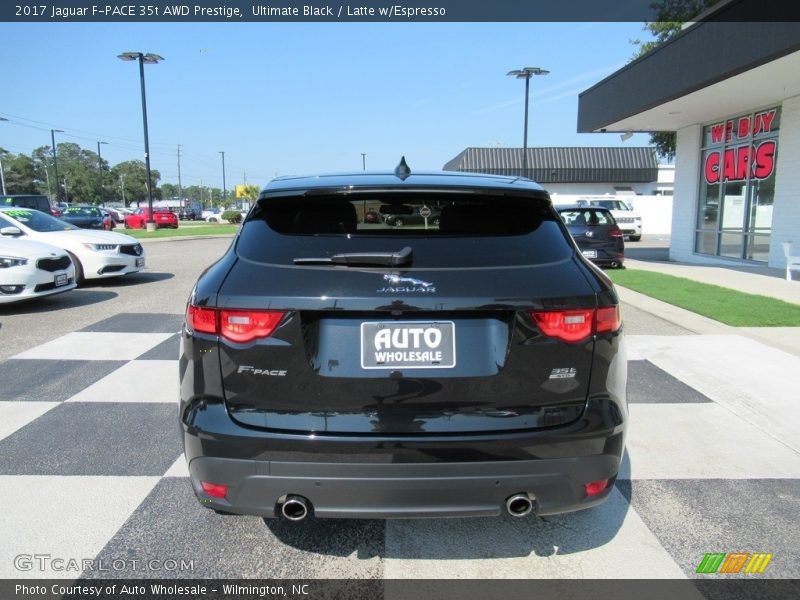 Ultimate Black / Latte w/Espresso 2017 Jaguar F-PACE 35t AWD Prestige