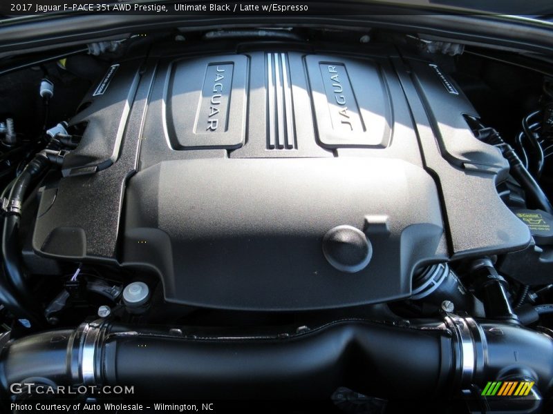 Ultimate Black / Latte w/Espresso 2017 Jaguar F-PACE 35t AWD Prestige