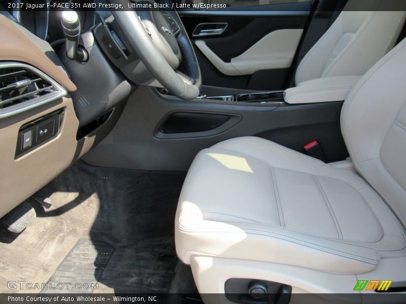 Ultimate Black / Latte w/Espresso 2017 Jaguar F-PACE 35t AWD Prestige