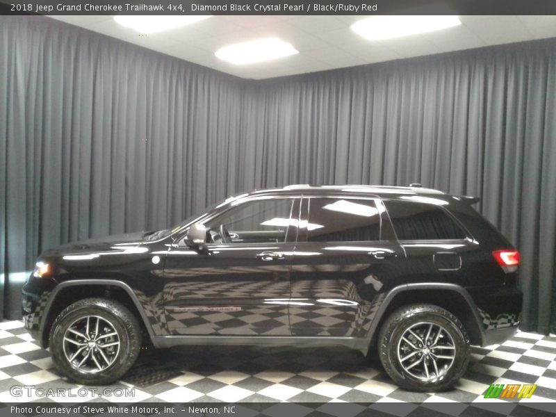 Diamond Black Crystal Pearl / Black/Ruby Red 2018 Jeep Grand Cherokee Trailhawk 4x4