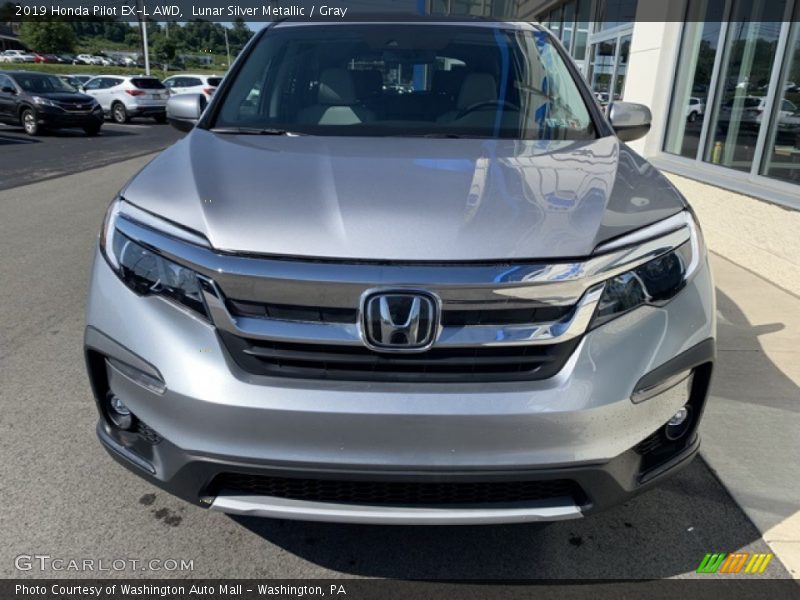 Lunar Silver Metallic / Gray 2019 Honda Pilot EX-L AWD