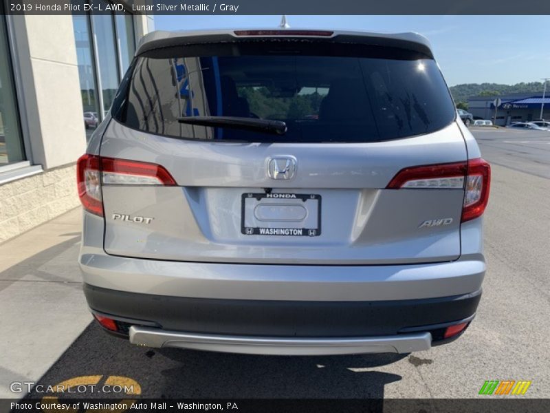 Lunar Silver Metallic / Gray 2019 Honda Pilot EX-L AWD