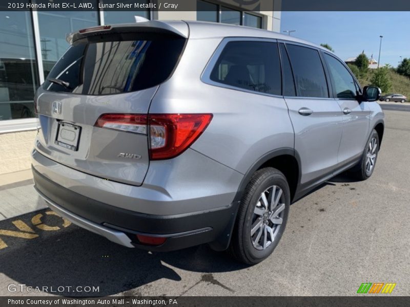 Lunar Silver Metallic / Gray 2019 Honda Pilot EX-L AWD