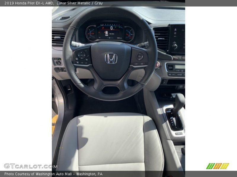 Lunar Silver Metallic / Gray 2019 Honda Pilot EX-L AWD