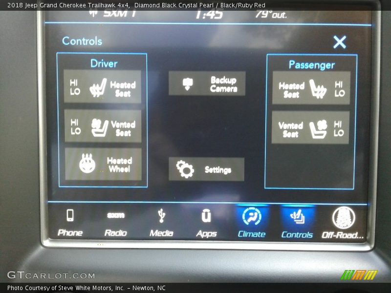 Diamond Black Crystal Pearl / Black/Ruby Red 2018 Jeep Grand Cherokee Trailhawk 4x4