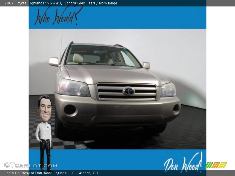 Sonora Gold Pearl / Ivory Beige 2007 Toyota Highlander V6 4WD