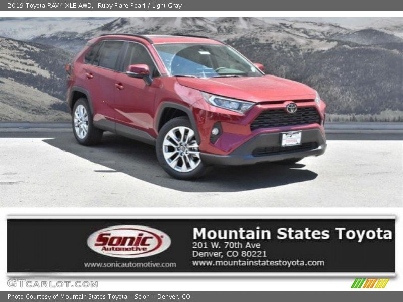 Ruby Flare Pearl / Light Gray 2019 Toyota RAV4 XLE AWD