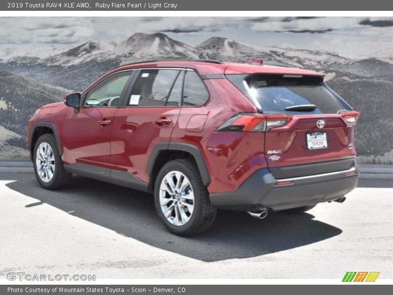 Ruby Flare Pearl / Light Gray 2019 Toyota RAV4 XLE AWD