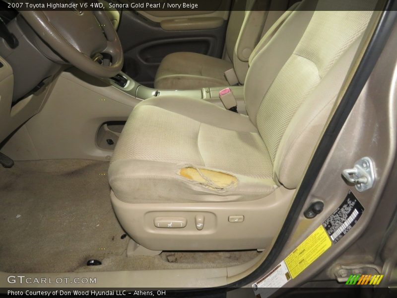Sonora Gold Pearl / Ivory Beige 2007 Toyota Highlander V6 4WD