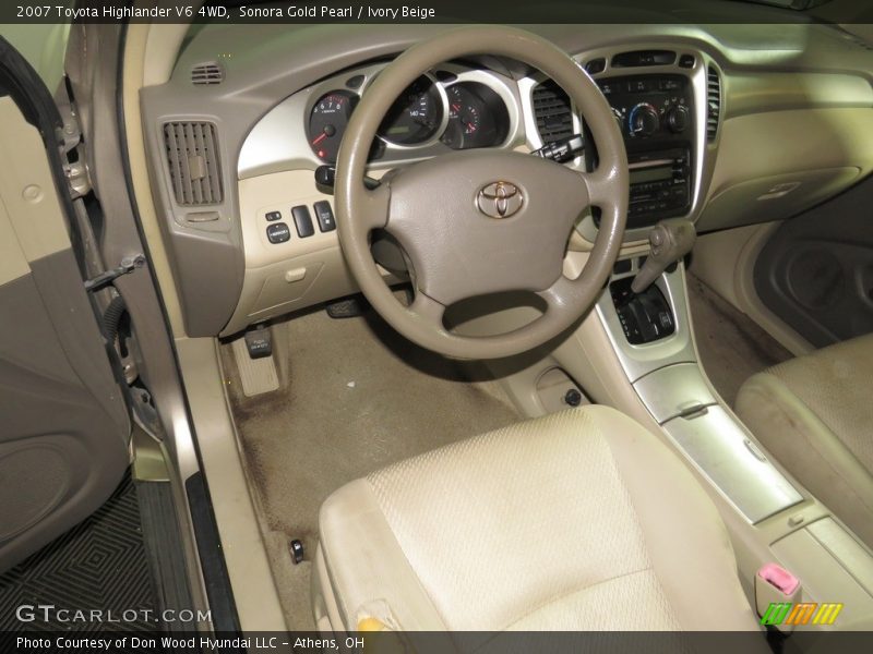 Sonora Gold Pearl / Ivory Beige 2007 Toyota Highlander V6 4WD