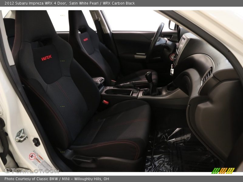 Satin White Pearl / WRX Carbon Black 2012 Subaru Impreza WRX 4 Door