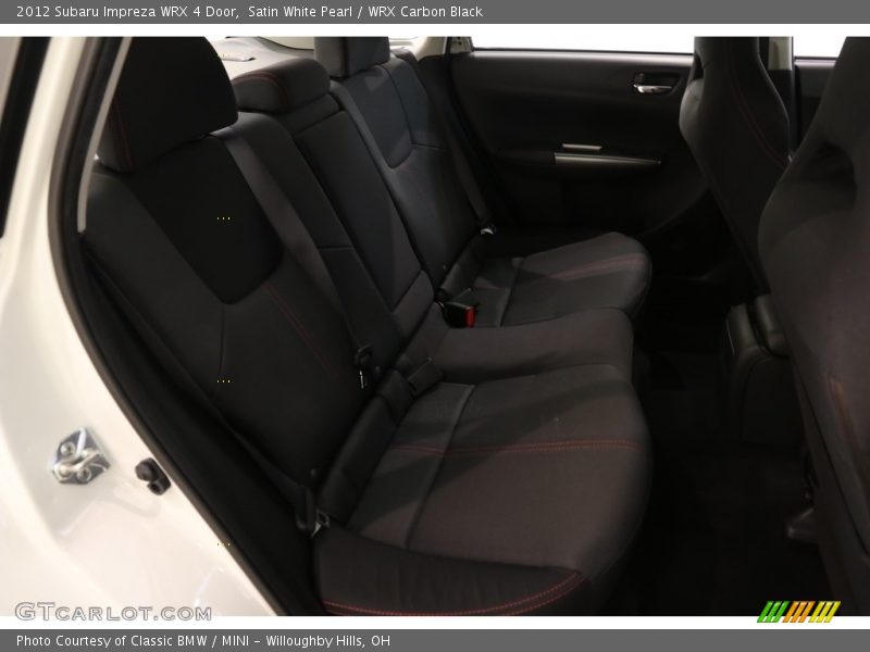 Satin White Pearl / WRX Carbon Black 2012 Subaru Impreza WRX 4 Door