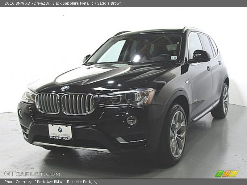 Black Sapphire Metallic / Saddle Brown 2016 BMW X3 xDrive28i