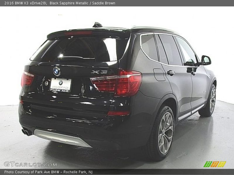 Black Sapphire Metallic / Saddle Brown 2016 BMW X3 xDrive28i