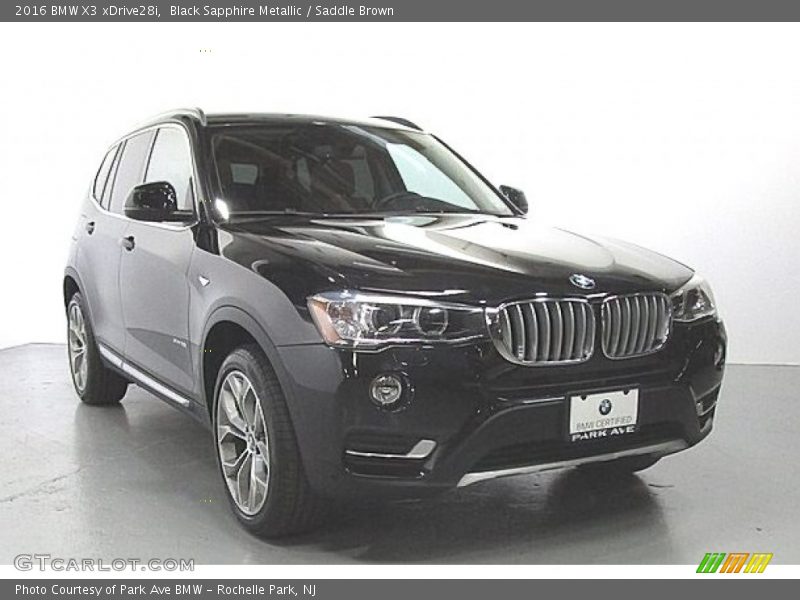 Black Sapphire Metallic / Saddle Brown 2016 BMW X3 xDrive28i