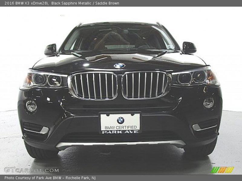 Black Sapphire Metallic / Saddle Brown 2016 BMW X3 xDrive28i