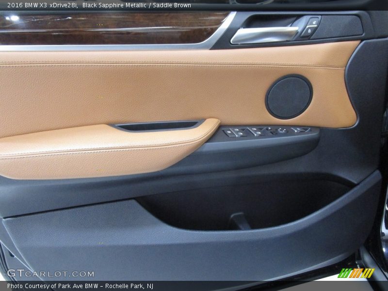 Black Sapphire Metallic / Saddle Brown 2016 BMW X3 xDrive28i