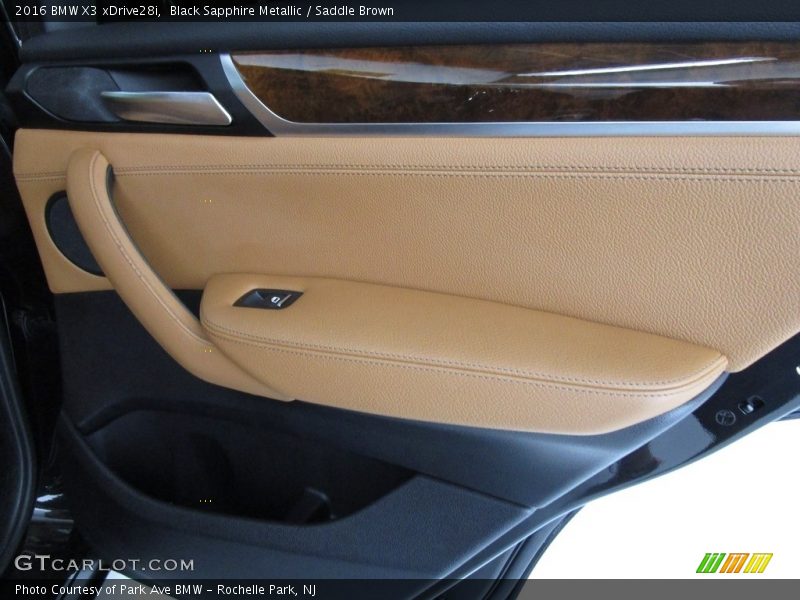 Black Sapphire Metallic / Saddle Brown 2016 BMW X3 xDrive28i