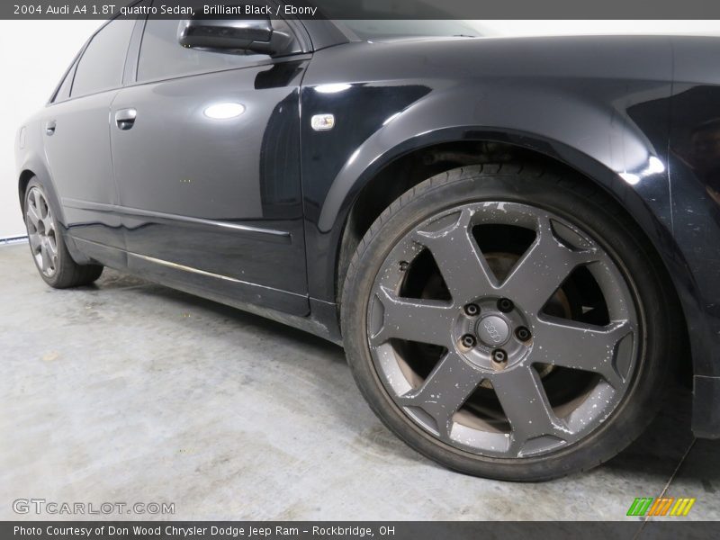 Brilliant Black / Ebony 2004 Audi A4 1.8T quattro Sedan