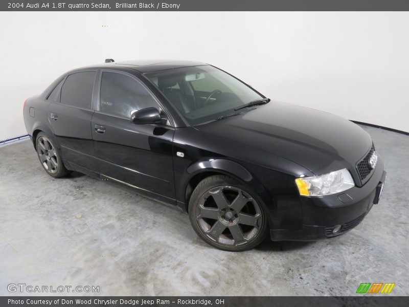 Brilliant Black / Ebony 2004 Audi A4 1.8T quattro Sedan
