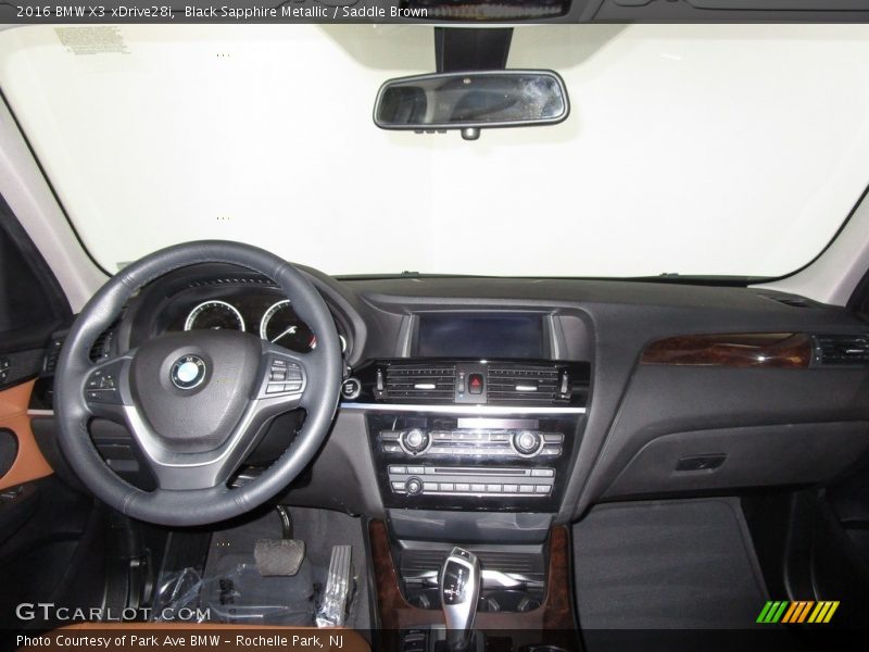 Black Sapphire Metallic / Saddle Brown 2016 BMW X3 xDrive28i