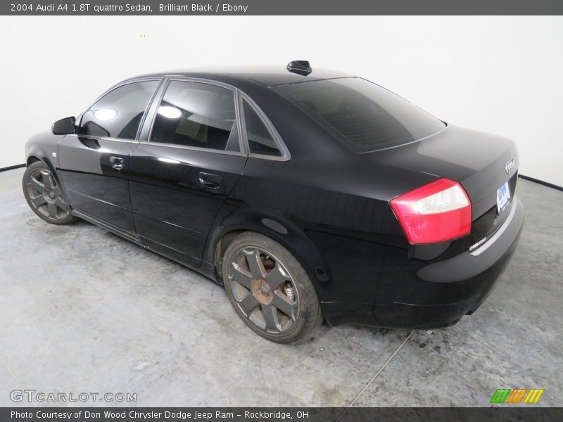 Brilliant Black / Ebony 2004 Audi A4 1.8T quattro Sedan