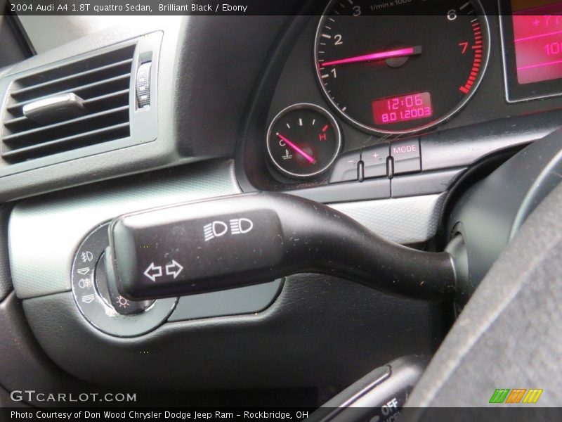 Brilliant Black / Ebony 2004 Audi A4 1.8T quattro Sedan