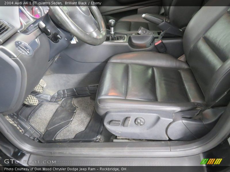 Brilliant Black / Ebony 2004 Audi A4 1.8T quattro Sedan
