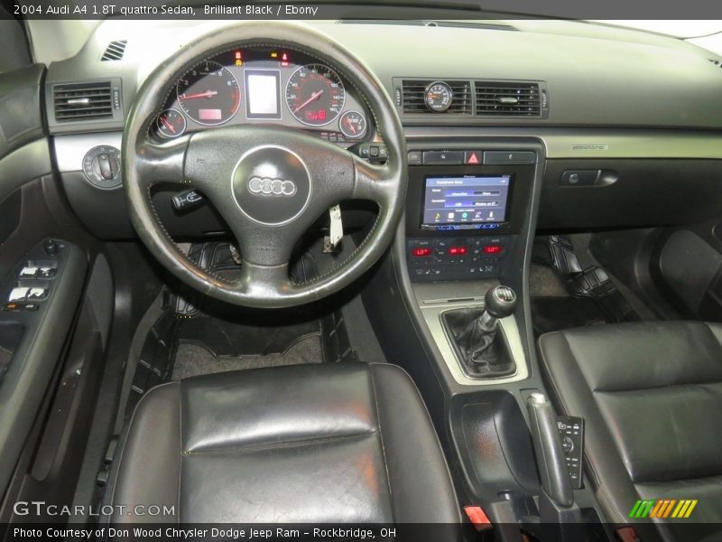 Brilliant Black / Ebony 2004 Audi A4 1.8T quattro Sedan