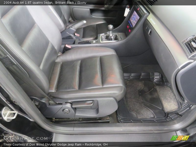 Brilliant Black / Ebony 2004 Audi A4 1.8T quattro Sedan