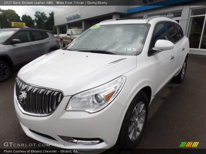 White Frost Tricoat / Ebony/Ebony 2017 Buick Enclave Leather AWD