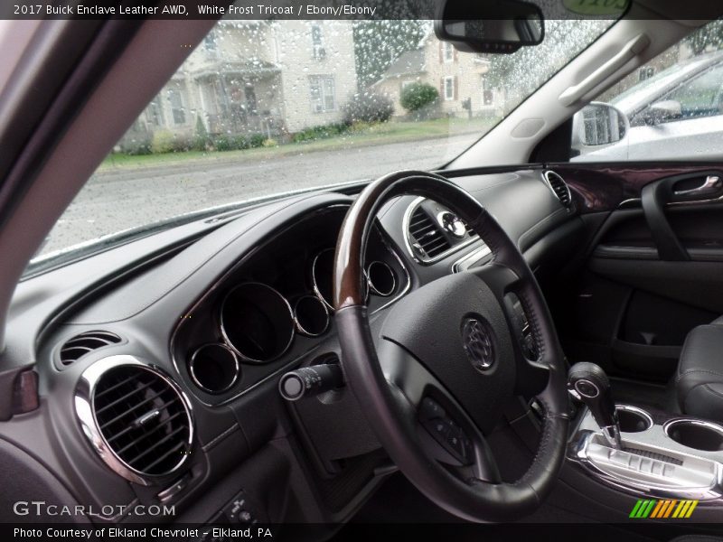 White Frost Tricoat / Ebony/Ebony 2017 Buick Enclave Leather AWD