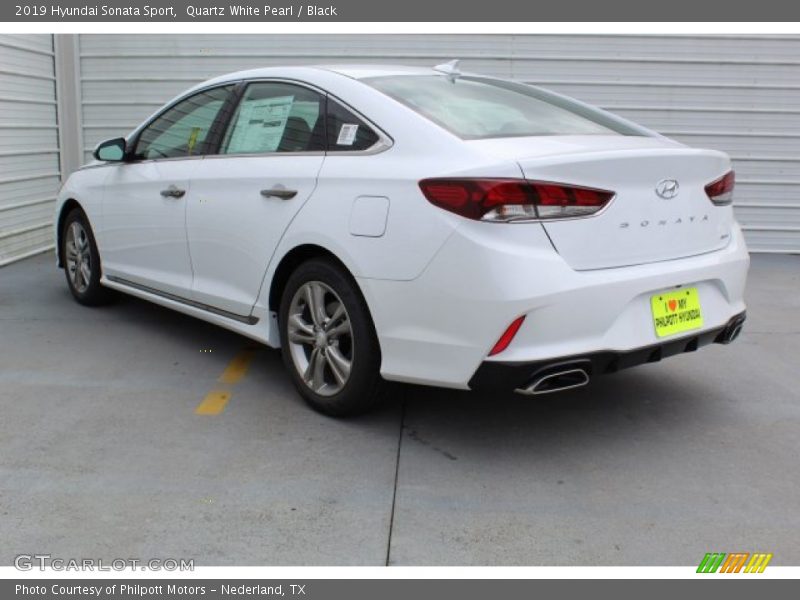 Quartz White Pearl / Black 2019 Hyundai Sonata Sport