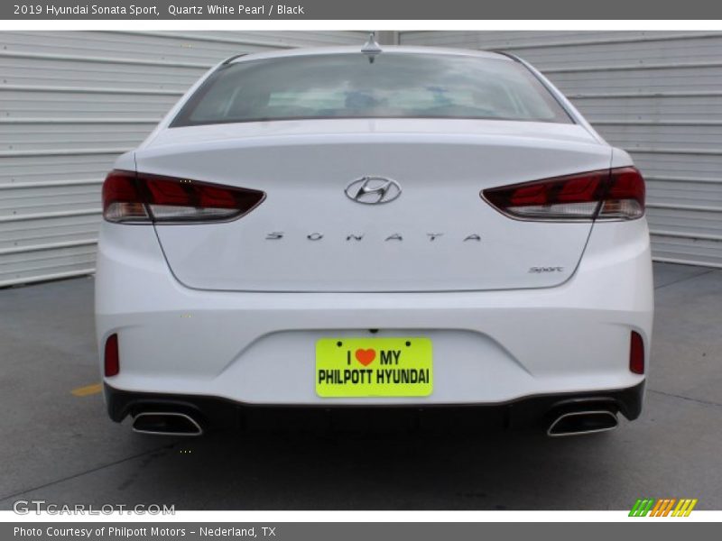 Quartz White Pearl / Black 2019 Hyundai Sonata Sport