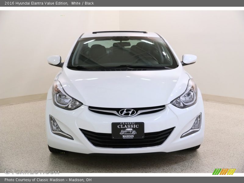 White / Black 2016 Hyundai Elantra Value Edition