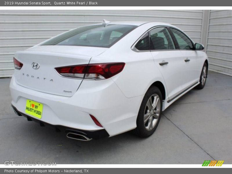 Quartz White Pearl / Black 2019 Hyundai Sonata Sport